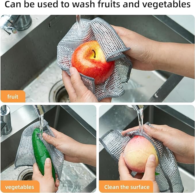Dish washing Cleaning cloth | Wire Dish washing Rugs for Kitchen Dishes