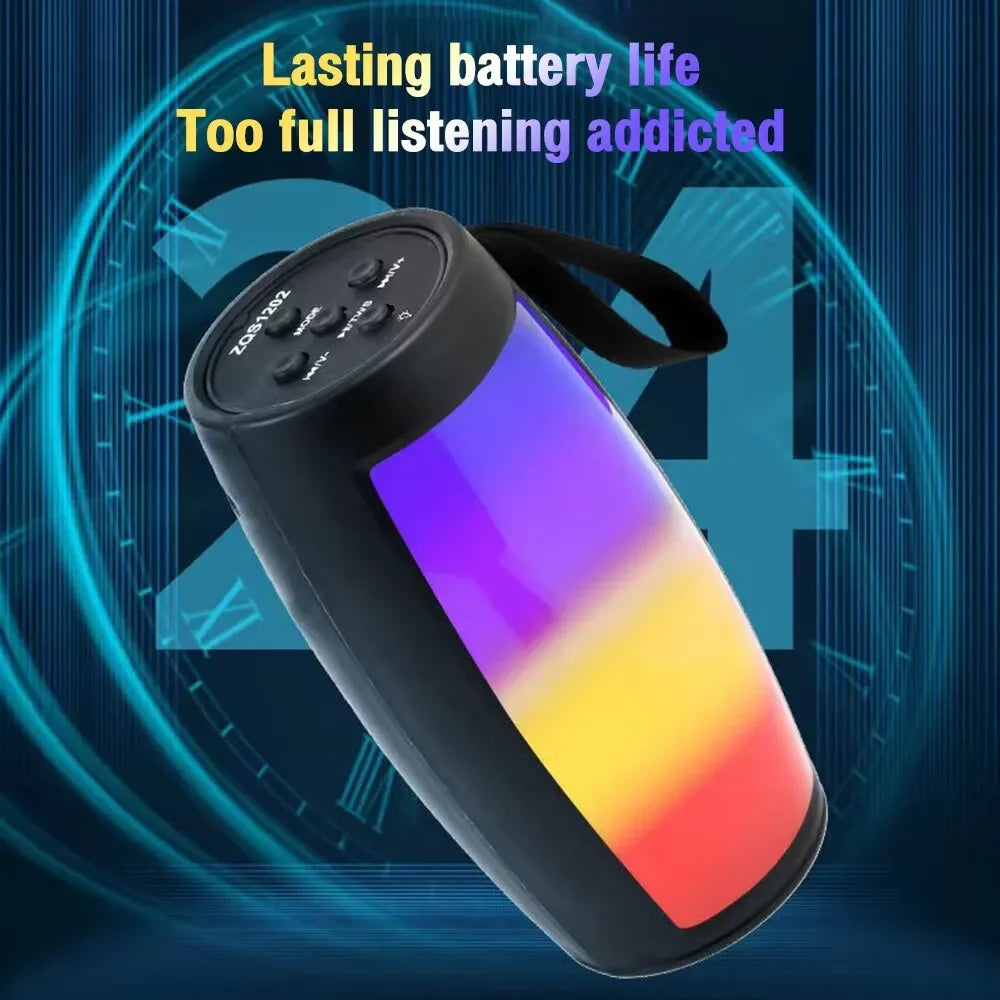 1202 Wireless Bluetooth Speakers Home Outdoor Portable Small Speaker Subwoofer Car Audio Bass MP3 Player Sound System LED Lights