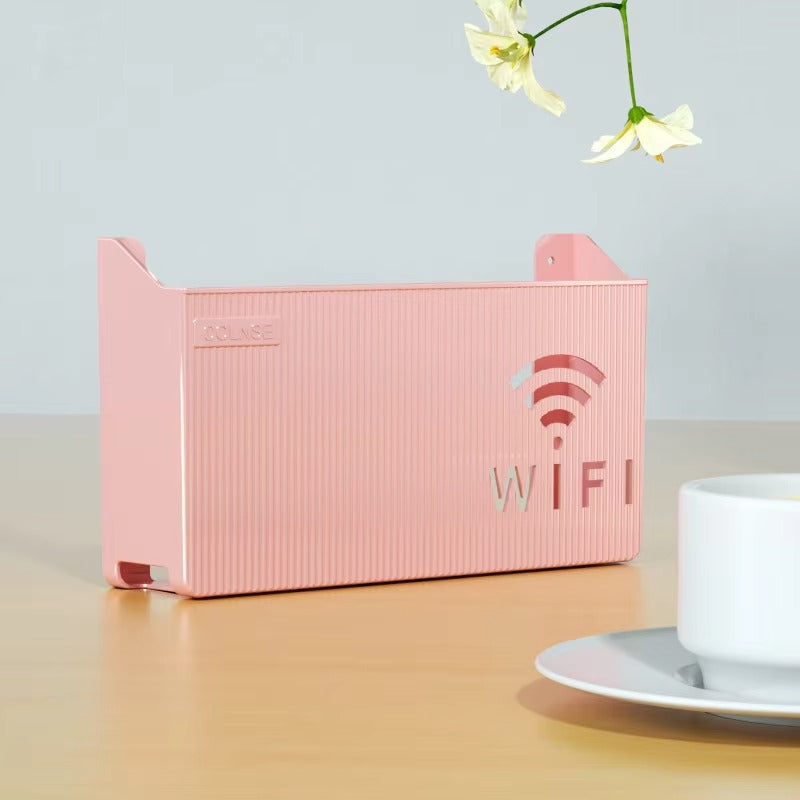 WiFi Router Shelf & Cable Organizer – Wall