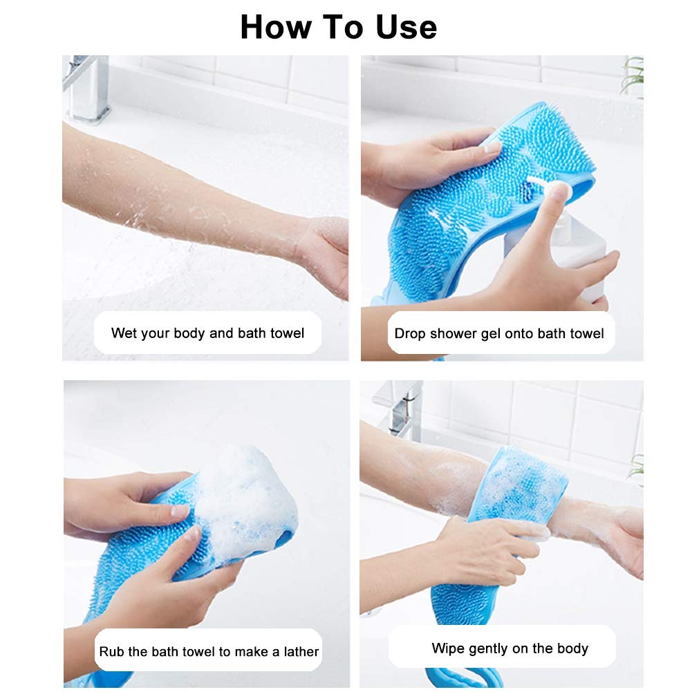 Double-Sided Exfoliating Body Scrubbers for Gentle, Deep Cleansing & Smooth Skin