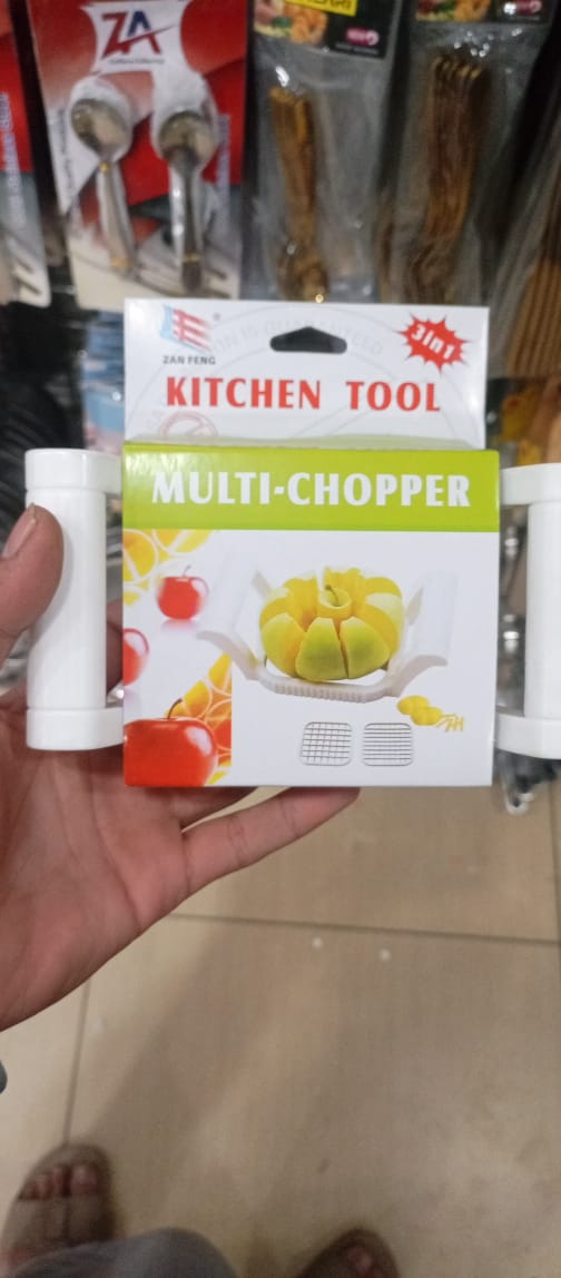 Multi-Chopper 3 in 1 Apple, Fruit & Potato Slicer – Heavy-Duty Stainless Steel Cutter