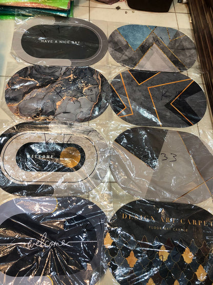 Bath Mat Super Absorbent Quick Drying Bathroom Rugs Non Slip Kitchen Entrance Doormat Modern Napa Skin Floor Mats Home Decor