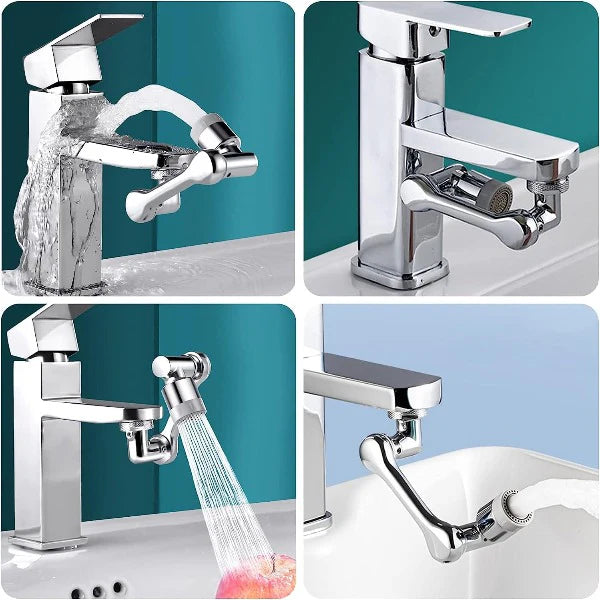 Rotation Faucet Sprayer Head Universal 1080°Rotatable Bathroom Washbasin Tap Splash Filter Water Saving Bubbler Nozzle - 1 pcs