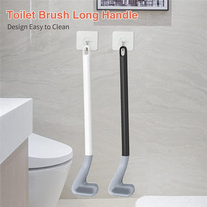 Long Handle Silicone Toilet Brush,