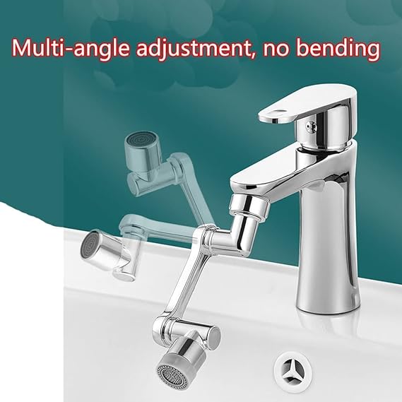 Rotation Faucet Sprayer Head Universal 1080°Rotatable Bathroom Washbasin Tap Splash Filter Water Saving Bubbler Nozzle - 1 pcs