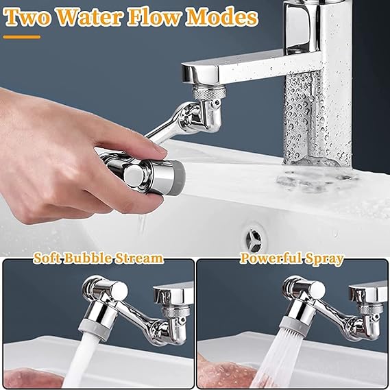 Flexible 1080° Faucet Extender – Dual Modes
