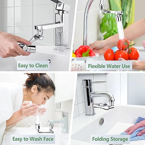 Flexible 1080° Faucet Extender – Dual Modes