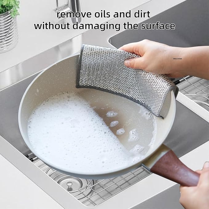 Dish washing Cleaning cloth | Wire Dish washing Rugs for Kitchen Dishes