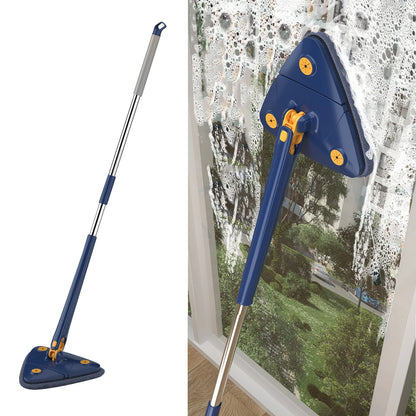 Extendable Triangle Mop 360 Twist Squeeze Window Glass Toilet Bathroom Floor Household Cleaning Ceiling Dusting