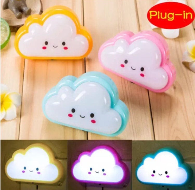 Smiley Cloud Plug-In LED Night Light