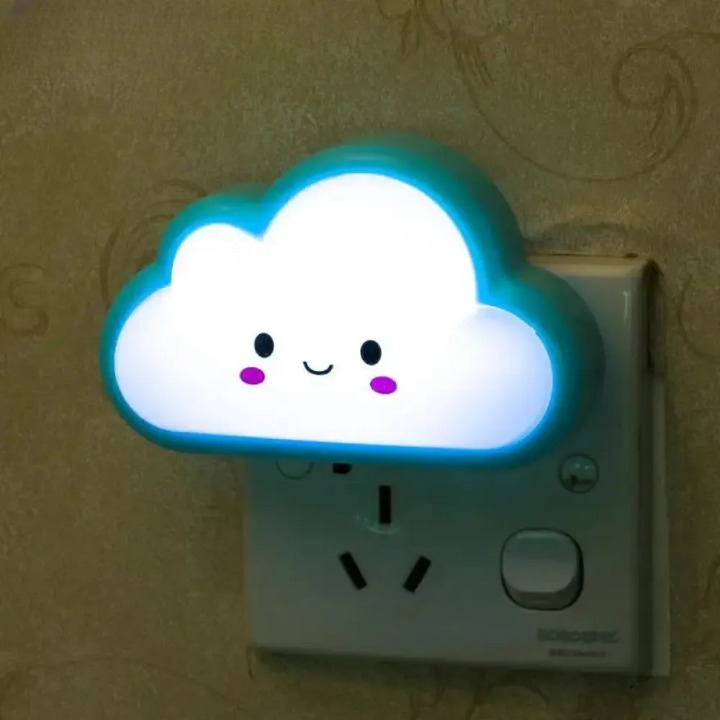 Smiley Cloud Plug-In LED Night Light