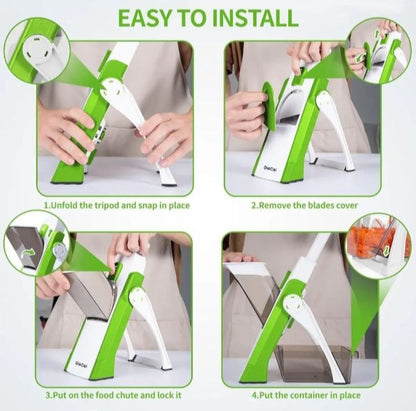 Safe And Multifunctional Mandoline Slicer Adjustable Vegetable Cutter, Precision Slicing Machine For Potatoes, Onions, Carrots, Cucumbers, And Fruits