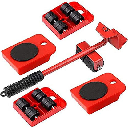 Furniture Lifter Mover Tool Set – Heavy-Duty Furniture Moving Rollers & Lifting Lever for Easy Home Appliance Transport