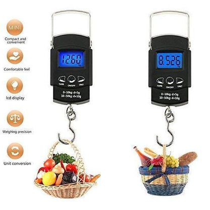 50kg Portable Digital Hanging Scale with Hook