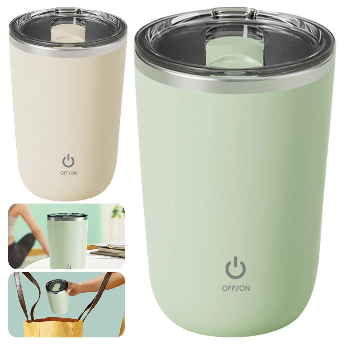 350ml Stainless Steel Automatic Self Stirring Mug Coffee Milk Juice Mixing Cup Magnetic Stirring Cup For Home Office And Travel