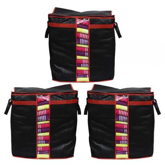 Cloth Storage Bag For Organized Wardrobe, Dust Protection, And Space-Saving Clothing Storage Solution (Pack Of 4)