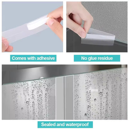 Silicone Door Draft Stopper & Window Seal Strip | Weatherproof, Dustproof & Noise-Reducing Silicone Gap Seal for Doors, Windows & Shower Spaces