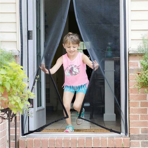 Magic Mesh Door Screen Easy Installation Hands Free Entry Keeps Insects