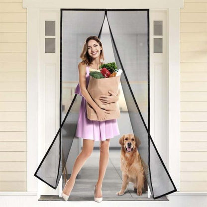 Magic Mesh Door Screen Easy Installation Hands Free Entry Keeps Insects