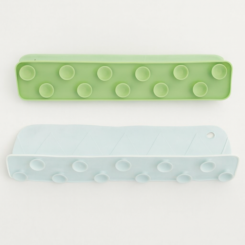 Silicone Sink Splash Guard With Suction – Flexible Water Splash Stopper for Kitchen & Bathroom Faucets, Countertops & Cleaning Protection