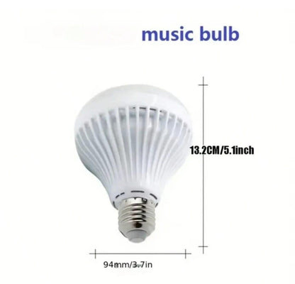 Smart E27 LED RGB White 12W Wireless Bluetooth Speaker Bulb Lamp