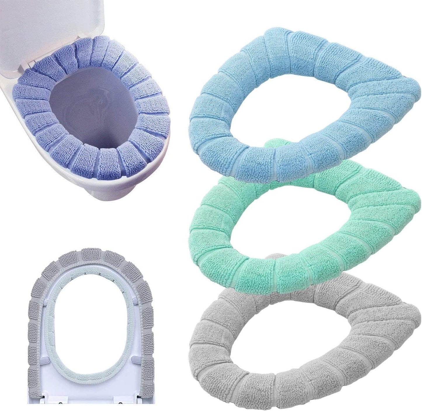 Warm Washable Soft Coral Velvet Toilet Seat Cover