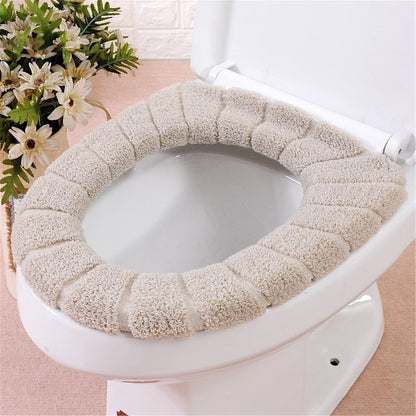 Warm Washable Soft Coral Velvet Toilet Seat Cover