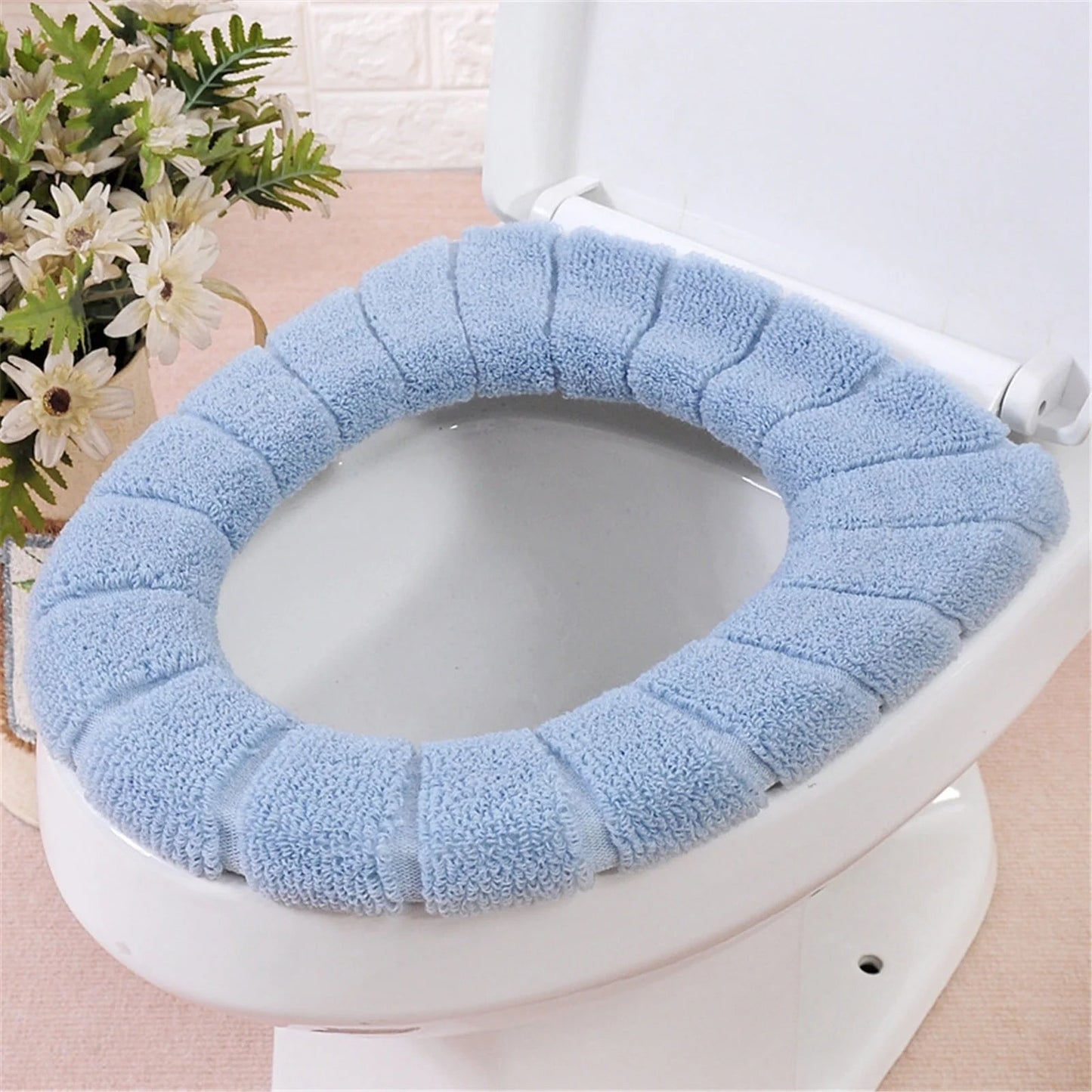 Warm Washable Soft Coral Velvet Toilet Seat Cover