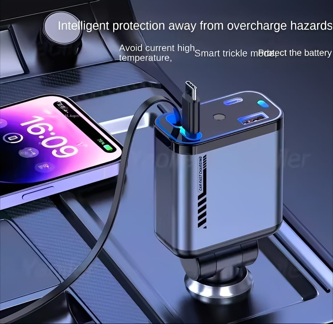4 In 1 Multi Functional Car Charger Fast Charging