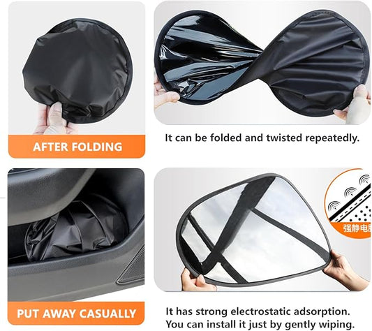 4 Pcs Car Shades Universal Size Sun Protection