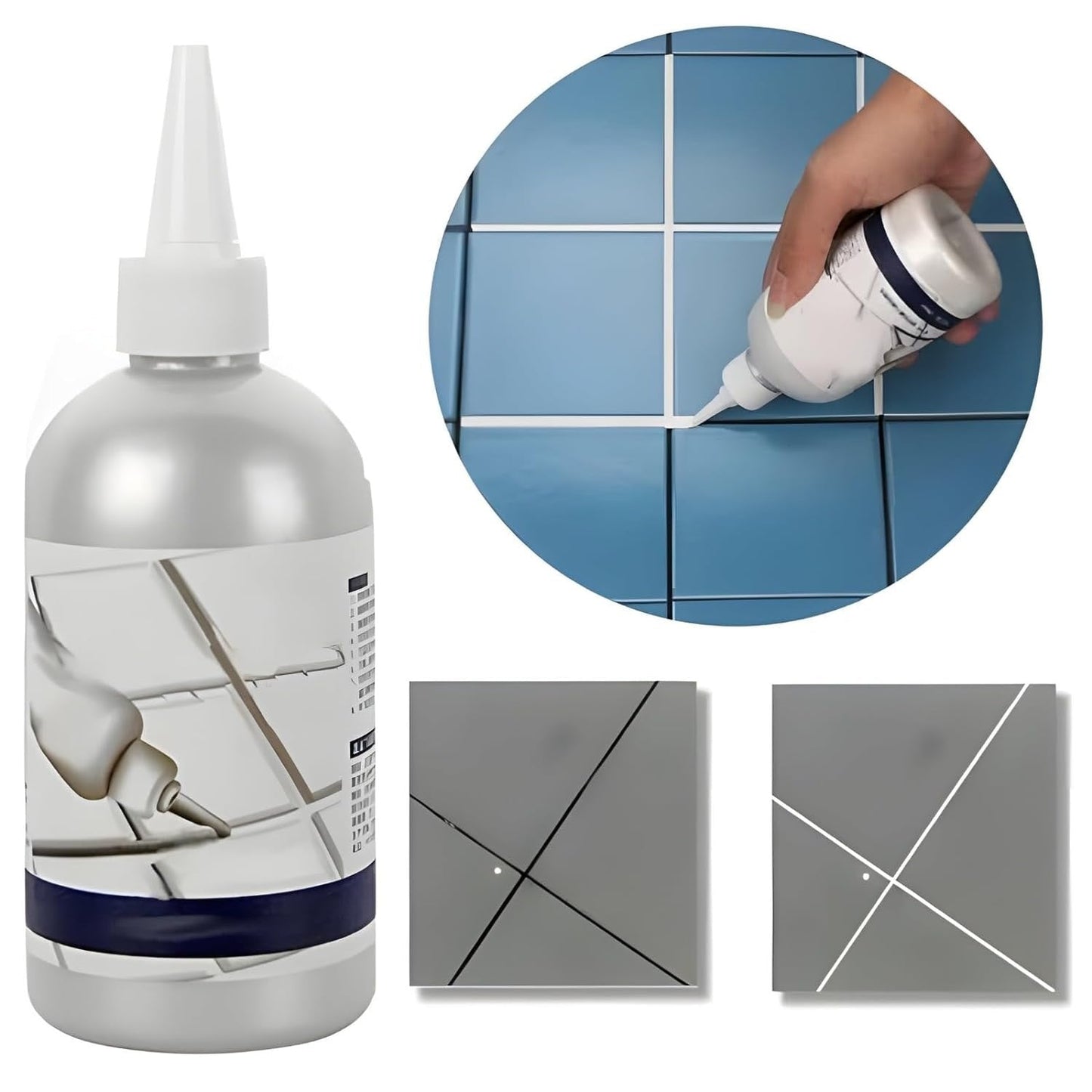 Tile Gap Filler | Easy Grout Repair & Crack Sealer (Waterproof, Quick Dry)