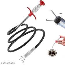 Stainless Steel Sink Wire Drain Cleaner | 90cm Spring Cleaning Stick