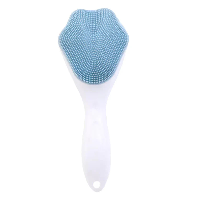 1 PCs Silicone Face Scrubber Exfoliating Brush, Manual Handheld Massager , Facial Cleansing and Blackhead Scrubber, Soft Bristles for Face Skincare ( Random Color )